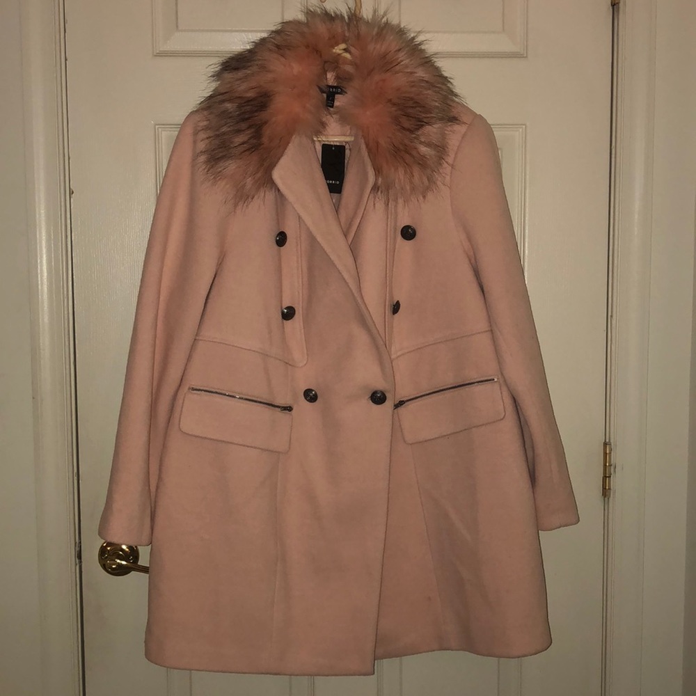 NWT Light pink wool trench
